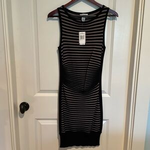 Nwt sweater dress black and tan